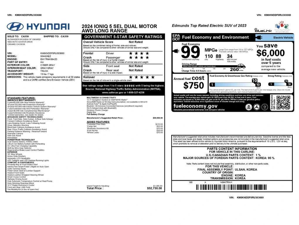 hyundai ioniq 5 2024 KM8KNDDF8RU303660 image hyundai ioniq 5 2024 KM8KNDDF8RU303660 image